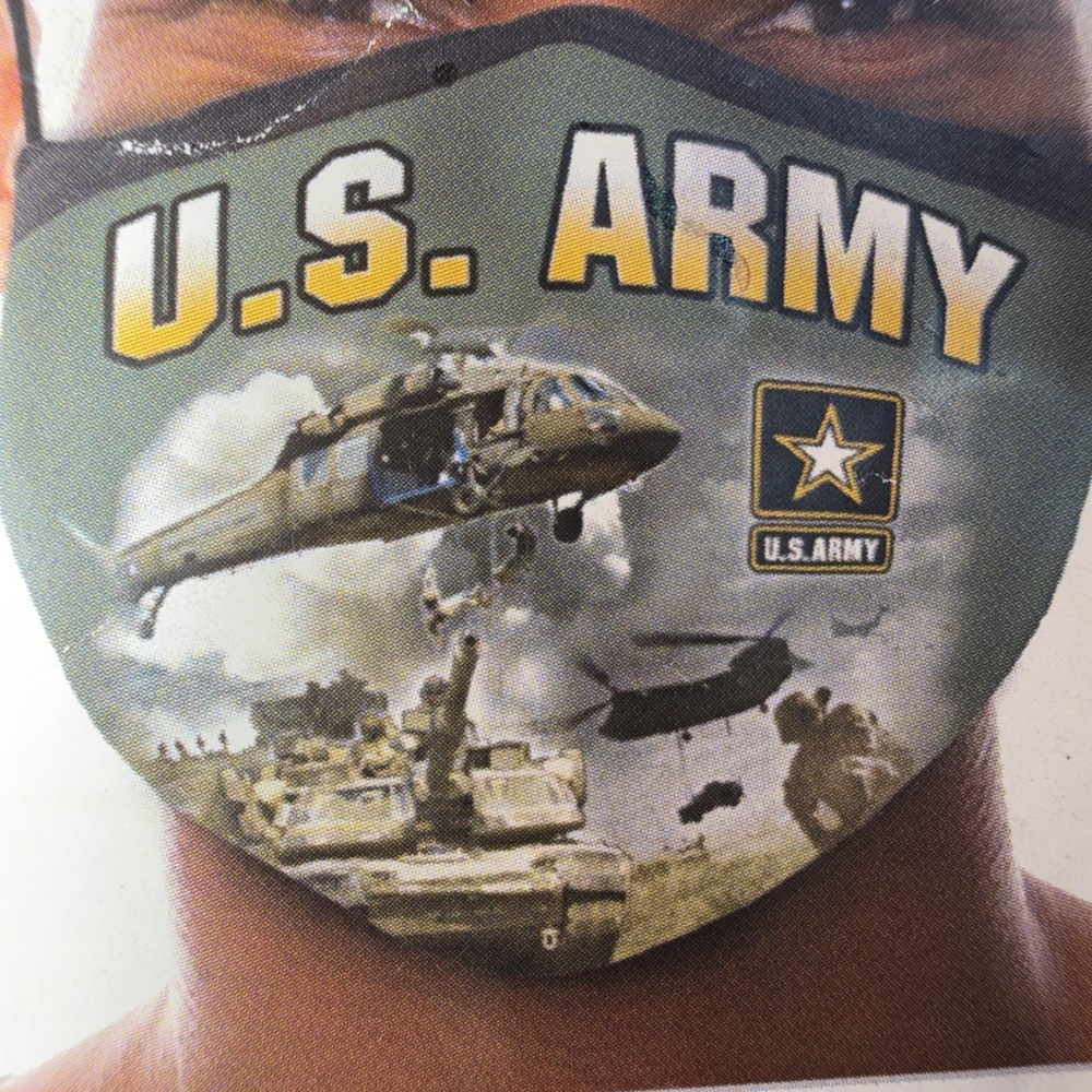 U.S. Army Washable Reusable Face Mask Mouth W/cool Turtle Mask W Filter New